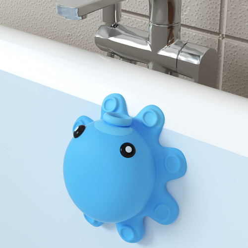 Bathtub Overflow Drain Cover Tub - Silicone Bathroom Overflow Drain Cover, Bath Tub Overflow Cover, Bathroom Spa Accessories, Adds Inches of Water for Deeper&Warmer Bath?Blue
