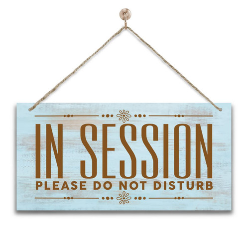 Hanging Do Not Disturb In Session Wood Decor Sign, Please Do Not Disturb Printed Wood Wall Art Sign, Home Or Office Signs Decor, Hanging Door Wood Sign, Session in Progress Sign