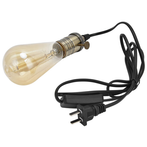 Vintage Lamps E27/E26 Vintage Pendant Lamp Socket Decorative Retro Hanging Light Holder with Plug Switch US Plug 110?240V(Green Bronze)