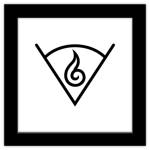 Trends International Gallery Pops Naruto Shippuden - Clan Hyuga Symbol Wall Art, Black Framed Version, 12'' x 12''