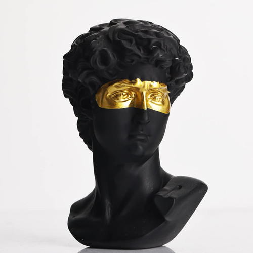 XMGZQ Greek Statue of David Bust Resin Sculpture for Roman Bookshelf Tabletop Office Home Decor Roman Sculpture Decoration David Figurine 6 Inch Gift for Friends Colleague