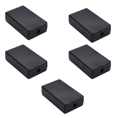 Heyiarbeit ABS Plastic Dustproof Junction Box Junction Project Box Enclosure Circuit Board Small Box 2.36"x1.42"x0.67"(LxWxH) for Electronic Projects Black 5pcs