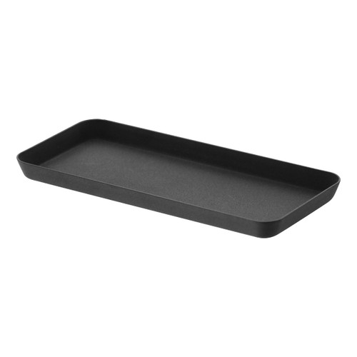 YAMAZAKI home Tower Amenity Tray L Black, Flat,3.5"L x 3.5"W x 1.6"H