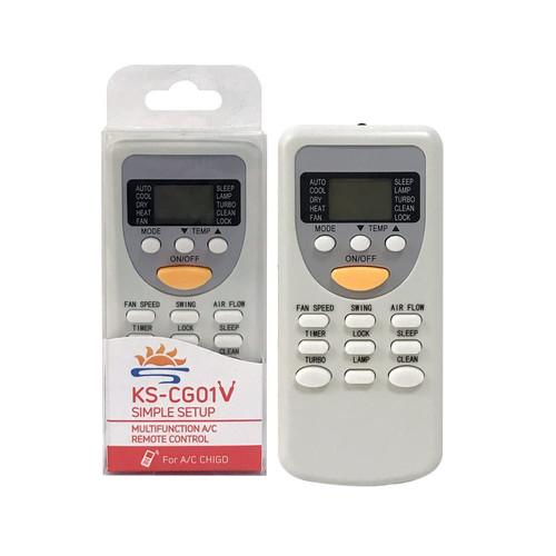 Sealayer KS-CG01V Universal Remote Control Compatible with Chigo Air Conditioners, AC Remote Control with Same Functions as Original