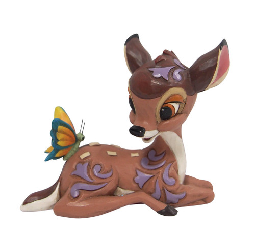 Enesco Disney Traditions by Jim Shore Bambi with a Buttefly Miniature Figurine, 2.5 Inch, Multicolor