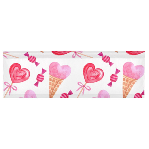 Augenstern Window Topper Curtain Watercolor-Valentine's-Day 54x18 inch Valance Short Curtain for Kitchen Windows/Bathroom/Living Room/Bedroom