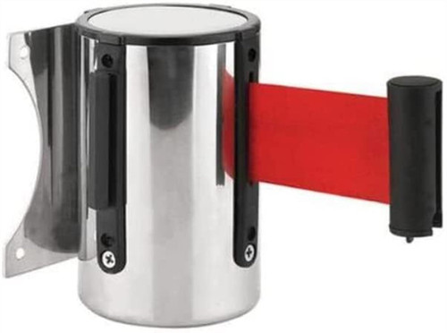 YuegoO Wall Mounted Queue Barrier Belt Retractable Queue Barrier Belt for Playground Park Hotel Crowd Control Barrier (5m) Guardrail (Size : 3m)