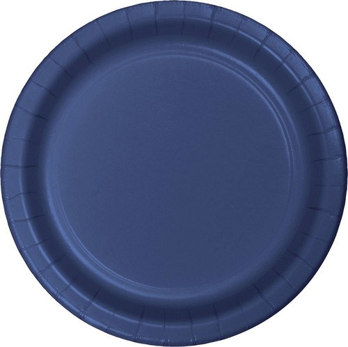 Creative Converting 8.75" Diameter Round Paper Dinner Plates, Navy Color, 24 Count (Pack of 5)