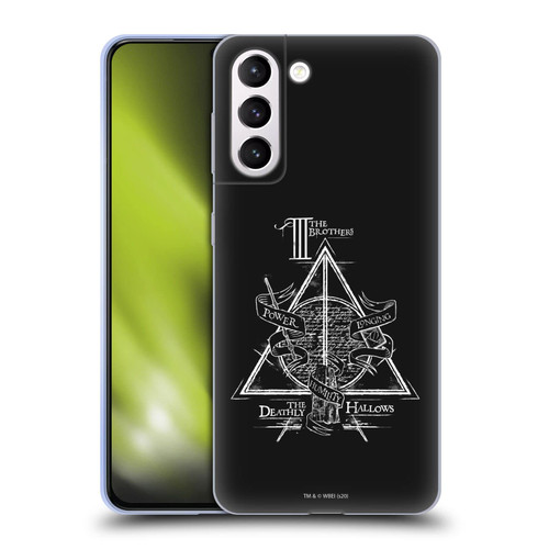 Head Case Designs Officially Licensed Harry Potter Triangle Symbol Deathly Hallows XIV Soft Gel Case Compatible with Samsung Galaxy S21+ 5G