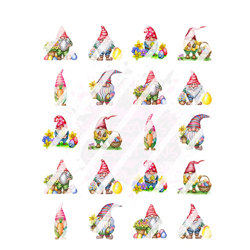 Easter Gnomes Nail Art Decals - Waterslide Nail Decals - Design #2 Easter Gnomes Nail Art Decals - Waterslide Nail Decals - Design #2
