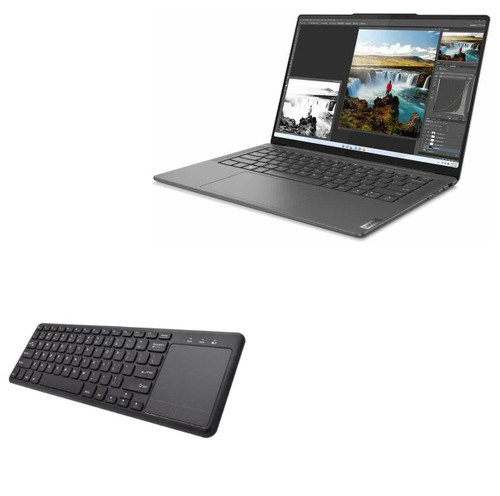 BoxWave Keyboard Compatible with Lenovo Yoga Pro 7 (14.5 in - 82Y7) - MediaOne Keyboard with TouchPad, USB Fullsize Keyboard PC Wireless TrackPad for Lenovo Yoga Pro 7 (14.5 in - 82Y7) - Jet Black BoxWave Keyboard Compatible with Lenovo Yoga Pro 7 (14.5 in - 82Y7) - MediaOne Keyboard with TouchPad, USB Fullsize Keyboard PC Wireless TrackPad for Lenovo Yoga Pro 7 (14.5 in - 82Y7) - Jet Black