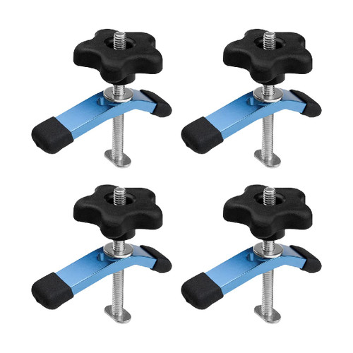 POWERTEC 71389-P2 T-Track Mini Hold-Down Clamp, 3-5/8" L x 3/4" Width, Set of 4