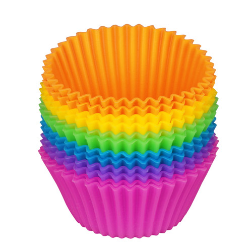 Elyum 12 Pack Silicone Cupcake Liners, Silicone Baking Cups Muffin Cups Reusable Cupcake Wrappers for Cake Balls, Muffins, Cupcakes Candies Mold, Multi Bright Colors Elyum 12 Pack Silicone Cupcake Liners, Silicone Baking Cups Muffin Cups Reusable Cupcake Wrappers for Cake Balls, Muffins, Cupcakes Candies Mold, Multi Bright Colors