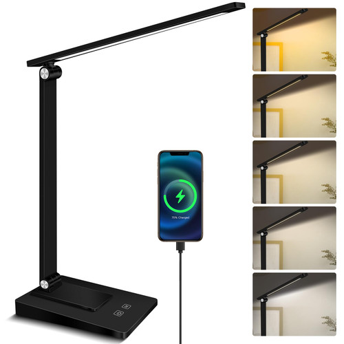 LED Desk Lamp with USB Charging Ports,Desk Lamp for Dorm,Touch Study Lamp for Home Office,Reading Desk Light,15 Lighting Modes,Timer,Eye-Caring Task Lamp Foldable Table Desk Lamp for College Dorm Room LED Desk Lamp with USB Charging Ports,Desk Lamp for Dorm,Touch Study Lamp for Home Office,Reading Desk Light,15 Lighting Modes,Timer,Eye-Caring Task Lamp Foldable Table Desk Lamp for College Dorm Room