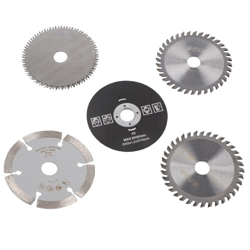 Circular Saw Blade,5pcs Mini Carbide Circular Saw Blades,Carbide Tipped Fast Cut TCT Blade for General Purpose Cutting & Trimming of Softwoods, Hardwoods,85mm/3.35inch
