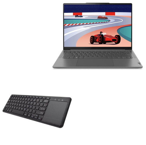 BoxWave Keyboard Compatible with Lenovo Yoga Pro 7 (14.5 in - 83AU) - MediaOne Keyboard with TouchPad, USB Fullsize Keyboard PC Wireless TrackPad for Lenovo Yoga Pro 7 (14.5 in - 83AU) - Jet Black BoxWave Keyboard Compatible with Lenovo Yoga Pro 7 (14.5 in - 83AU) - MediaOne Keyboard with TouchPad, USB Fullsize Keyboard PC Wireless TrackPad for Lenovo Yoga Pro 7 (14.5 in - 83AU) - Jet Black