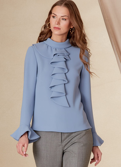 Vogue Misses' Petite Fitted Top Sewing Pattern Kit, Code V1824, Sizes 16-18-20-22-24, Multicolor