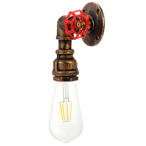 Phenas Vintage Water Pipe Wall Light Fixtures Indoor Retro Wall Sconce Light Industrial Steampunk Wall Lamp E26 Edison Bulb for Cafe Bar Loft Restaurant Kitchen Hallway Bedroom Phenas Vintage Water Pipe Wall Light Fixtures Indoor Retro Wall Sconce Light Industrial Steampunk Wall Lamp E26 Edison Bulb for Cafe Bar Loft Restaurant Kitchen Hallway Bedroom