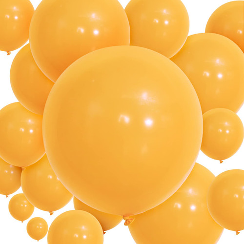 100 Pieces Latex Balloons Different Sizes 18/12/10/5 Inch Party Balloon Kit for Valentines Birthday Baby Shower Wedding Bride Graduation Party Decoration (Lemon Yellow)