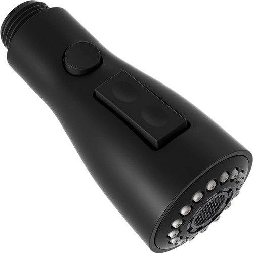Kitchen Faucet Head Replacement, Pull Down Faucet Sprayer Head Nozzle, Kitchen Sink Faucet Parts, Stream Spray and Pause Mode Pull Out Spray Head, Matte Black
