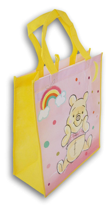 Legacy Licensing Partners Winnie the Pooh Reusable Tote Bag for Baby Supplies, Grocery, Library, and More - 13 x 15 Inches
