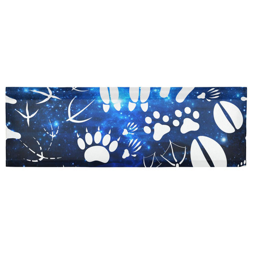 Augenstern Window Topper Curtain Claw-Galaxy-Footprint 54x18 inch Valance Short Curtain for Kitchen Windows/Bathroom/Living Room/Bedroom