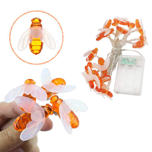 ALEVAK Honeybee Fairy String Lights Decorations - Honeybee 20 LED Waterproof Battery Power Led String Lights for Party, Wedding, House, Yard, Garden ALEVAK Honeybee Fairy String Lights Decorations - Honeybee 20 LED Waterproof Battery Power Led String Lights for Party, Wedding, House, Yard, Garden