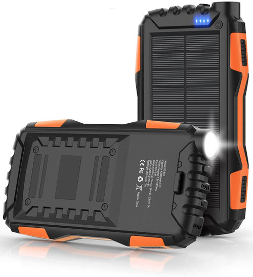 Solar Charger, Power Bank, 42800mAh Portable Charger Power Bank External Battery Pack 5V3.1A Qc 3.0 Fast Charging Built-in Super Bright Flashlight (Orange) Solar Charger, Power Bank, 42800mAh Portable Charger Power Bank External Battery Pack 5V3.1A Qc 3.0 Fast Charging Built-in Super Bright Flashlight (Orange)