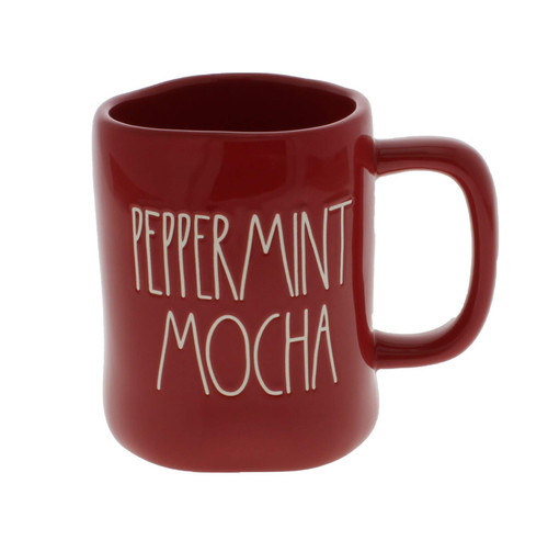 Rae Dunn by Magenta PEPPERMINT MOCHA Red LL Coffee Mug
