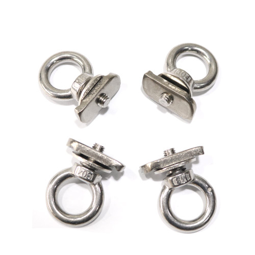 Shoulder Eye Bolt, 4 Pack Heavy-Duty Stainless Steel Eye Bolt tie Down Anchoring kit Lifting Ring Threaded Eyebolts with Washer and Nuts Set Muti-Function (Model 1)
