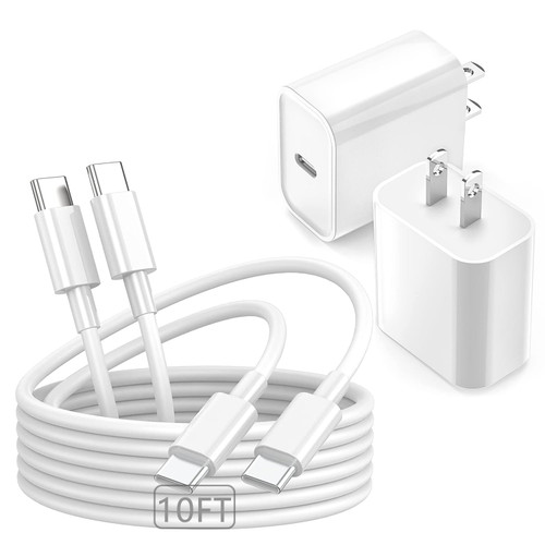 iPad 10th Fast Charger,2Pack Apple iPad Charger,Apple Fast USB C Wall Charger[Apple MFi Certified] 10FT Type C to C Cable for iPad Pro 12.9/11 inch 2022/2021/2020/2018,iPad Air 5th/4th,iPad Mini 6th