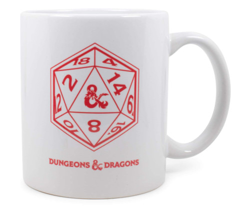 Surreal Entertainment Exclusive Dungeons & Dragons D20 Dice Ceramic Coffee Mug | Official D&D Collectible For Dungeon Masters, 20-Sided Dice | Novelty Drinkware For Home Barware Set | Holds 11 Ounces