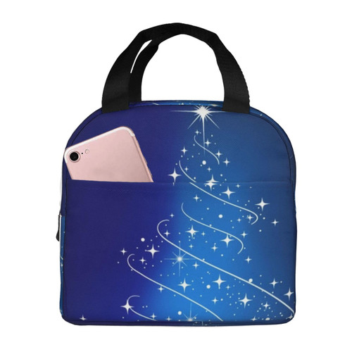 Glowing Christmas Tree Printed Lunch Bag For Women Reusable Insulated Lunch Tote Bag Lunch Box Lunch Cooler Tote Box Glowing Christmas Tree Printed Lunch Bag For Women Reusable Insulated Lunch Tote Bag Lunch Box Lunch Cooler Tote Box