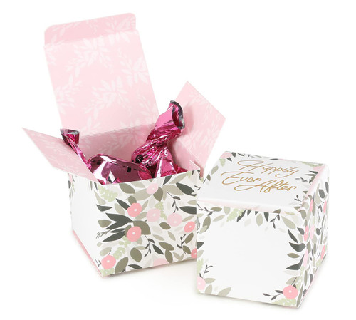 Hortense B. Hewitt Wedding Accessories 25-Count Happily Ever After Floral Favor Boxes