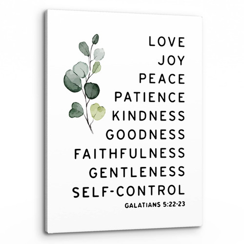 PHAMTE Galatians 5:22-23 Love Joy Peace Patience Kindness Goodness Wall Art,Christian Bible Verse Scripture Print Framed Canvas Painting Artwork Home Bathroom Room Office Church Decor?11x14 Inch?
