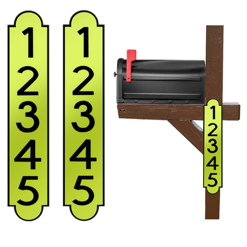 2PCS Mailbox Numbers Plaque Vertical - Reflective Mailbox Numbers for Outside - Customized Address Number Plaque Sign for Mailbox Post - Metal Aluminum - 911 Visibility Versatile Usage 18'' x 3.5'' 2PCS Mailbox Numbers Plaque Vertical - Reflective Mailbox Numbers for Outside - Customized Address Number Plaque Sign for Mailbox Post - Metal Aluminum - 911 Visibility Versatile Usage 18'' x 3.5''