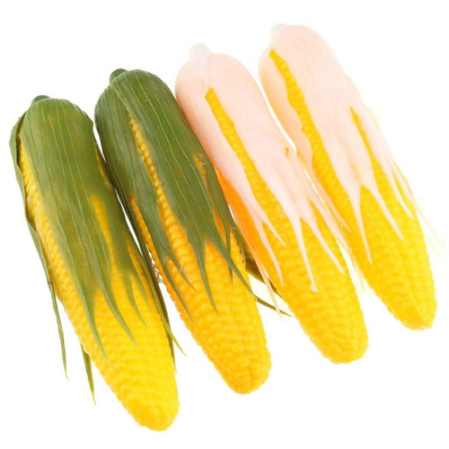 Gresorth 4 PCS Fake Green & White Corn Artificial Vegetable Home Party Kitchen Decoration Gresorth 4 PCS Fake Green & White Corn Artificial Vegetable Home Party Kitchen Decoration