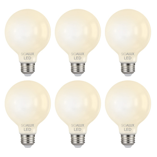 Sigalux A19 LED Light Bulb, 9.5W (60 Watt Equivalent) 500LM Soft White 2700K, Non-Dimmable Standard Light Bulbs E26 Medium Base, UL Listed, 10 Packs