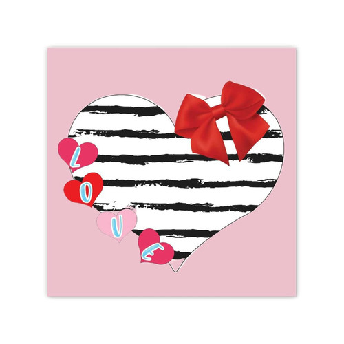 February Valentines Day Love Hanging Canvas Wall Art Room Decor Housewarming Gift for Kitchen Hotels 12x12 Inch
