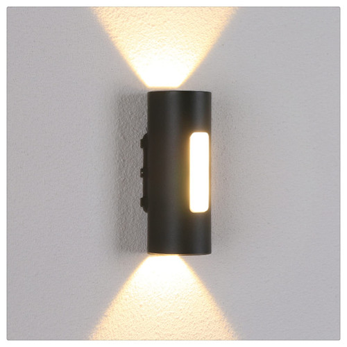 YEHEI Outdoor Wall Lamp, 3000K Warm Light, Up Down Light Fixture, Waterproof, Modern LED Wall Sconce Light for Porch, Patio, Backyard, Entryway, Terrace, Stairs, Hallway, Hotel, Black