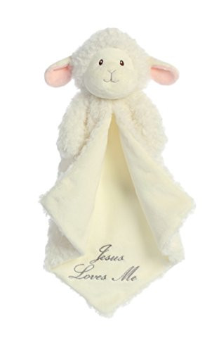 Aurora World Baby Blessing Lamb Luvster Blanket Plush Toy, White