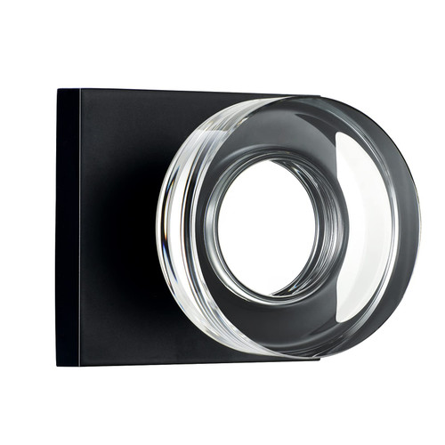 coolnews Crystal Glass Door Knobs Interior, Privacy Door Knobs with Lock for Bathroom Bedroom, Matte Black