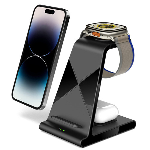 Wireless Charging Station for Apple Multiple Devices, 3 in 1 Wireless Charger Dock for iPhone 14/13/12/11/Pro/Max/XS/XR/X/8, Fast Wireless Charger for Apple Watch Ultra/SE/8/7/6/5/4/3/2, Airpods Pro/3
