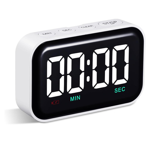 Kitchen Timer - Digital Kitchen Timer for Cooking Count Down/Up Digital Timer with Large LED Display 2 Brightness 3 Volumes Magnetic Timer for Kitchen Classroom