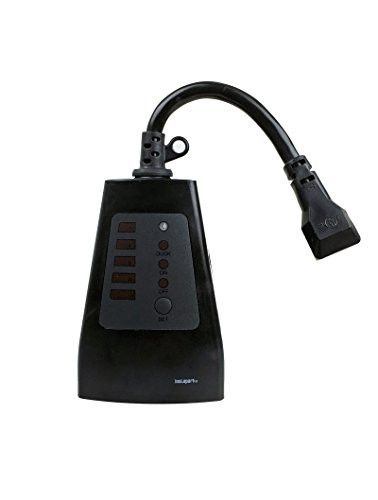 Instapark LCT-1U 15 Amp Heavy-duty 24-hour Plug-in Photoelectric Outdoor Timer with Dual 3-pin Grounded & Polarized Outlets (Single)