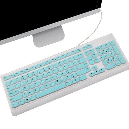 Keyboard Cover Skin for Lenovo 510 Wireless Keyboard GX30N81775 4X30M39458 &KBRFBU71 EKB-536A SK-8823 ALO730S KU-1601 ALO510/520 US Silicone Keyboard Cove Accessories-Hotblue