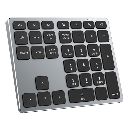 MoKo Bluetooth Number Pad, Wireless Rechargeable Numeric Keypad for Laptop, Metal 34 Keys External Numpad for Data Entry, Slim Number Keyboard for iPad, MacBook Pro/Air, iMac, Notebook, PC, Windows