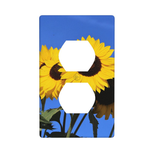 Wall Plate Sunflower Floral (2) 1-Gang Switch Covers Duplex Outlet Covers For Bedroom Kitchen Home Decor