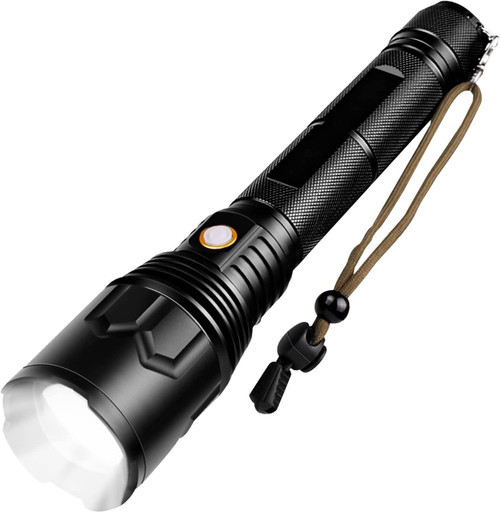 Chanarily Rechargeable LED Flashlights High Lumens,90000 Lumens Super Bright Flashlight Tactical Flashlight, Zoomable&Waterproof,Powerful Flashlight with 5 Modes Battery for Camping Emergencies(P70) Chanarily Rechargeable LED Flashlights High Lumens,90000 Lumens Super Bright Flashlight Tactical Flashlight, Zoomable&Waterproof,Powerful Flashlight with 5 Modes Battery for Camping Emergencies(P70)