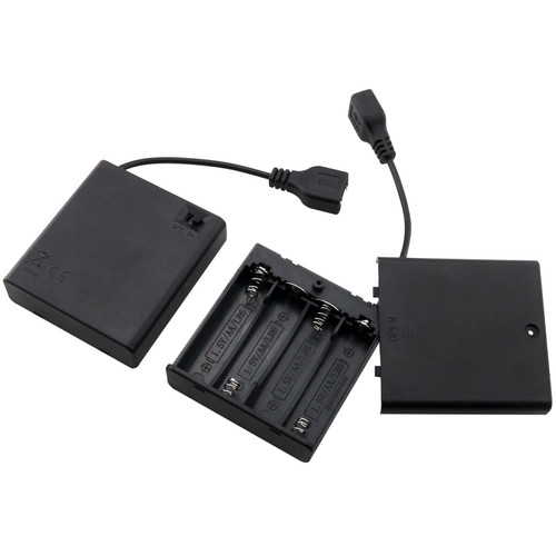 JJHXSM USB Female Socket 4 AA Battery Case Box Holder with ON-Off Switch